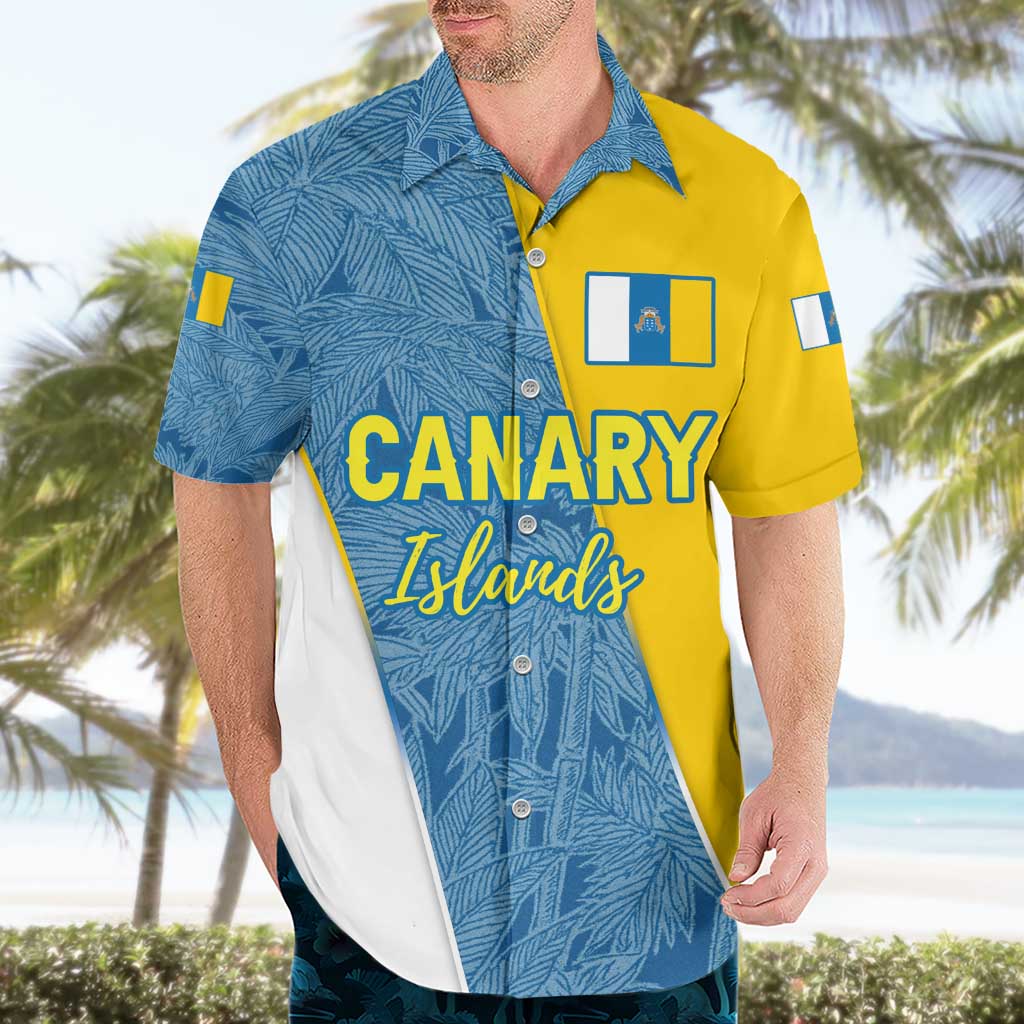 Canary Islands Flag Hawaiian Shirt Autonomous Community of Spain - Wonder Print Shop