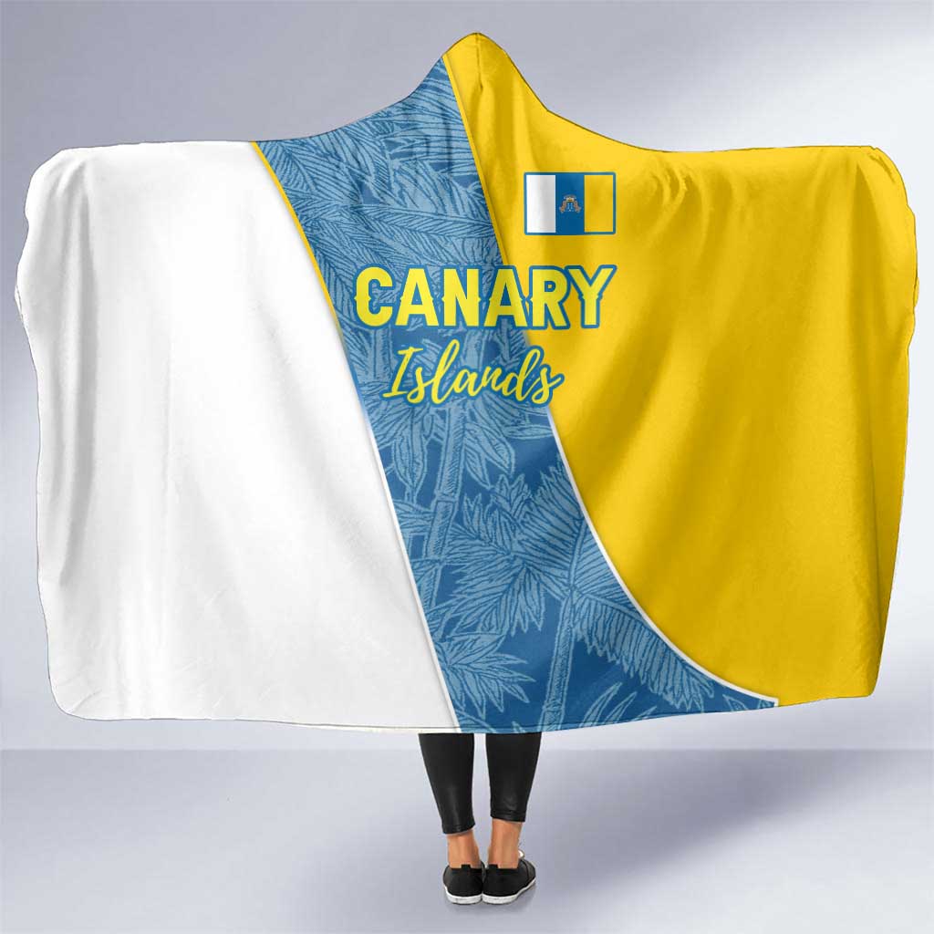 Canary Islands Flag Hooded Blanket Autonomous Community of Spain - Wonder Print Shop
