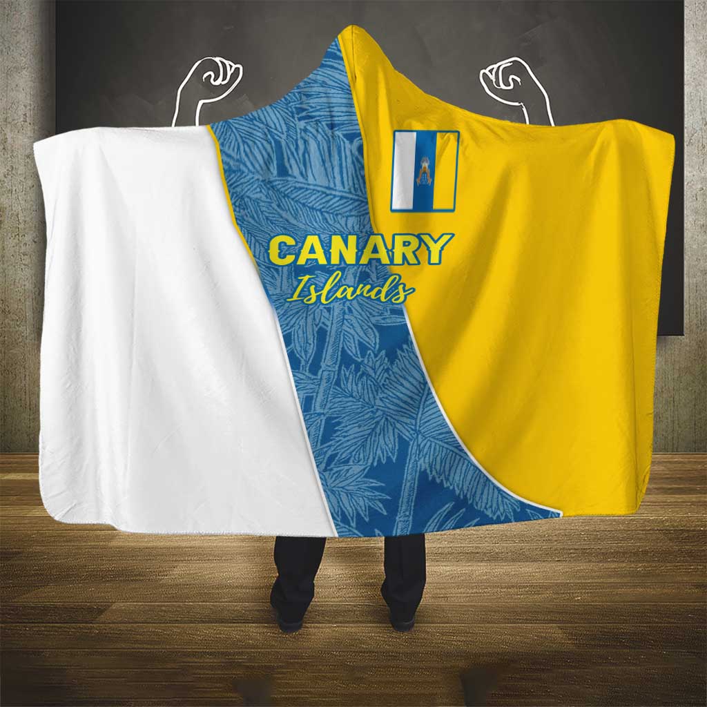 Canary Islands Flag Hooded Blanket Autonomous Community of Spain - Wonder Print Shop