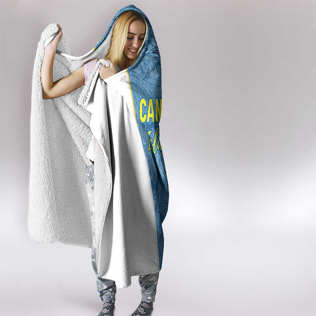 Canary Islands Flag Hooded Blanket Autonomous Community of Spain - Wonder Print Shop