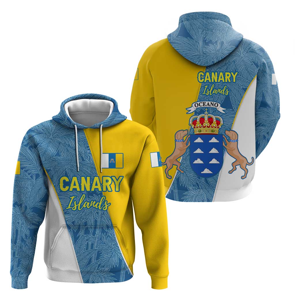 Canary Islands Flag Hoodie Autonomous Community of Spain - Wonder Print Shop