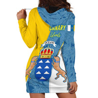 Canary Islands Flag Hoodie Dress Autonomous Community of Spain - Wonder Print Shop