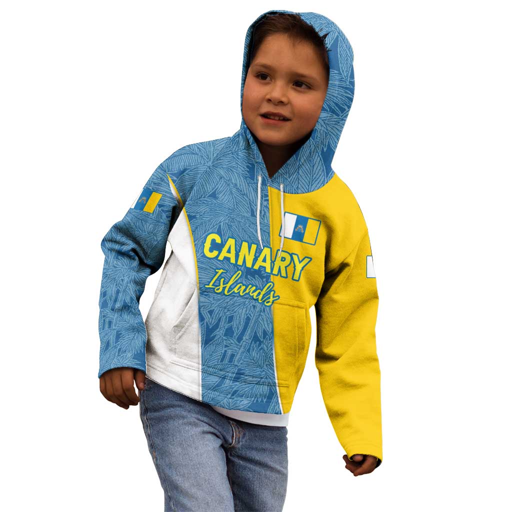 Canary Islands Flag Kid Hoodie Autonomous Community of Spain - Wonder Print Shop