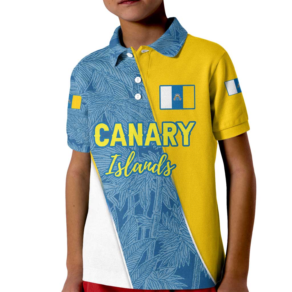 Canary Islands Flag Kid Polo Shirt Autonomous Community of Spain - Wonder Print Shop