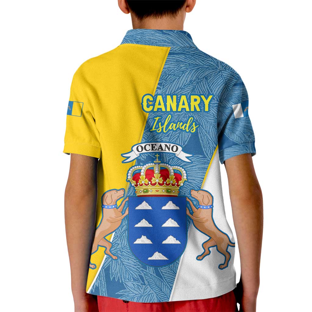 Canary Islands Flag Kid Polo Shirt Autonomous Community of Spain - Wonder Print Shop