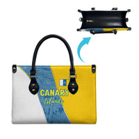 Canary Islands Flag Leather Bag Autonomous Community of Spain - Wonder Print Shop