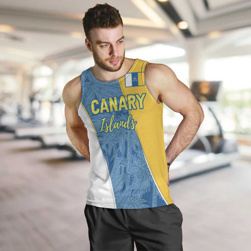 Canary Islands Flag Men Tank Top Autonomous Community of Spain - Wonder Print Shop