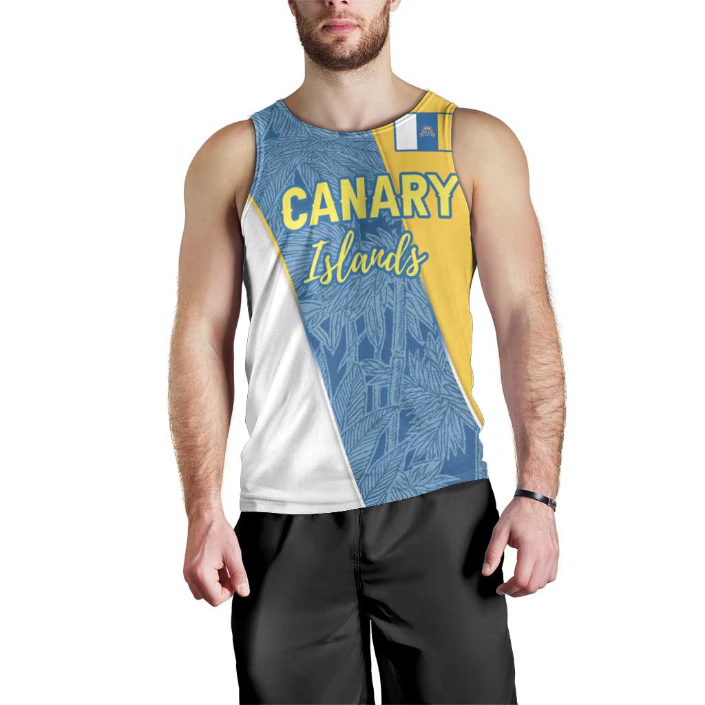 Canary Islands Flag Men Tank Top Autonomous Community of Spain - Wonder Print Shop