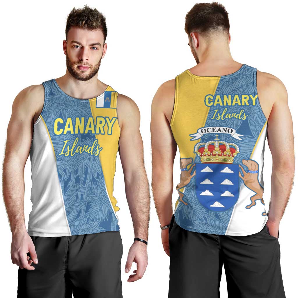 Canary Islands Flag Men Tank Top Autonomous Community of Spain - Wonder Print Shop