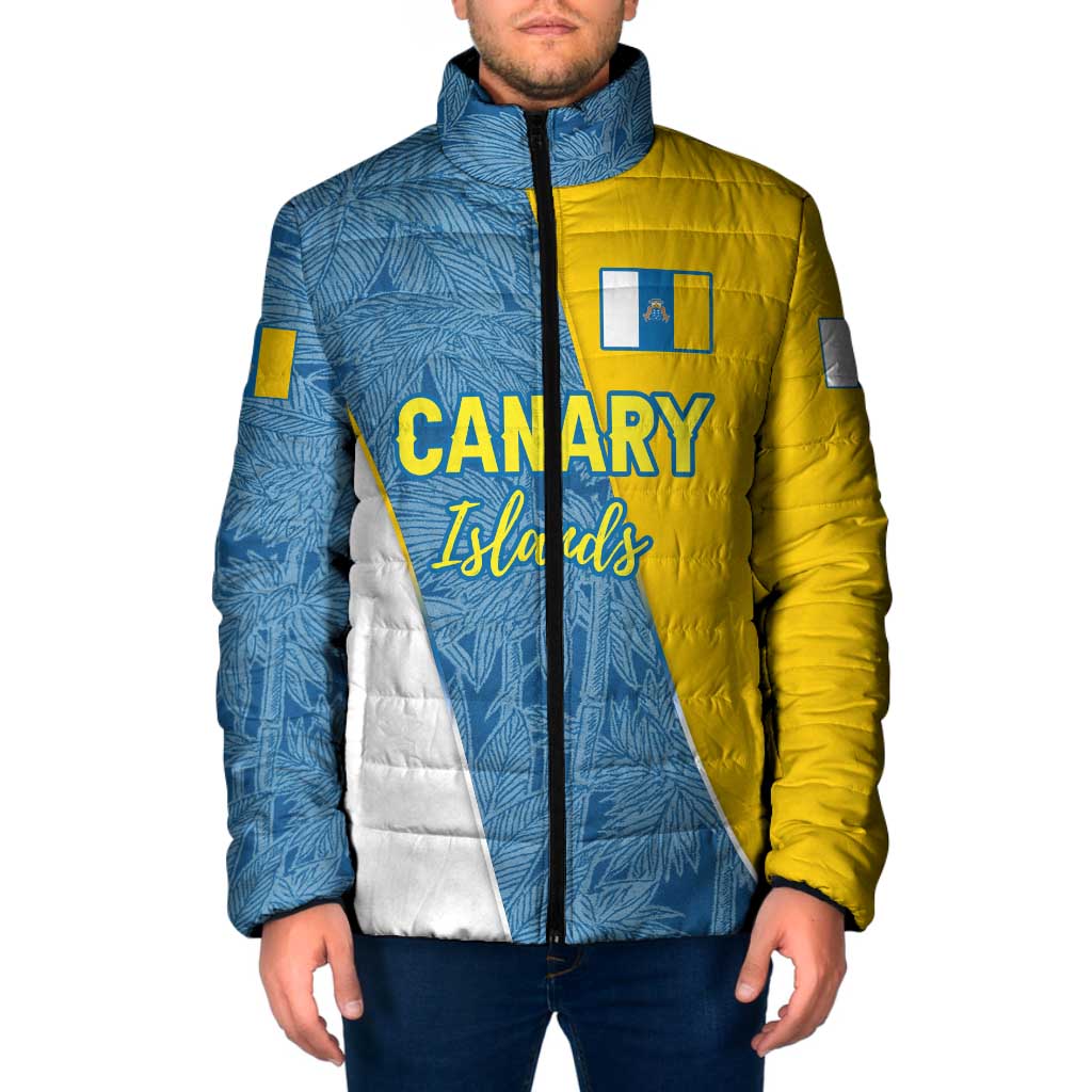 Canary Islands Flag Padded Jacket Autonomous Community of Spain - Wonder Print Shop