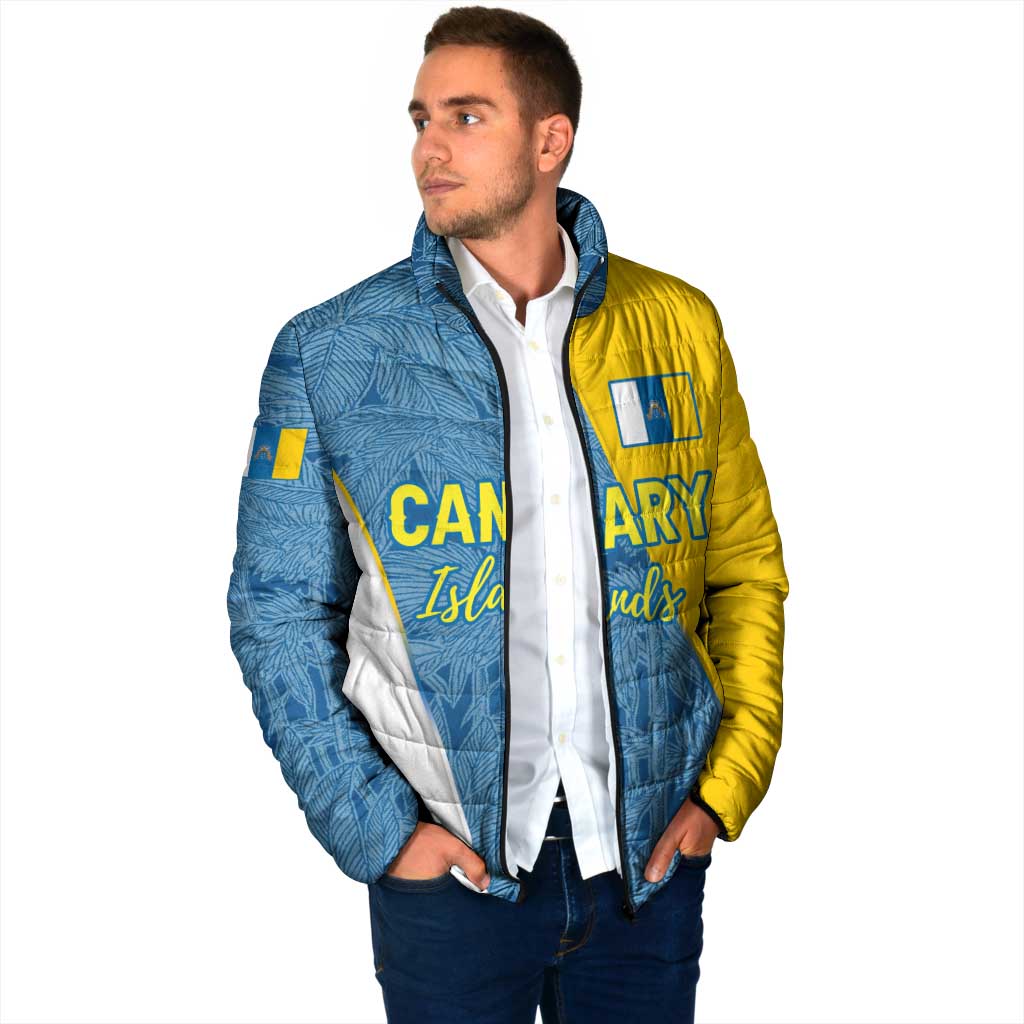 Canary Islands Flag Padded Jacket Autonomous Community of Spain - Wonder Print Shop