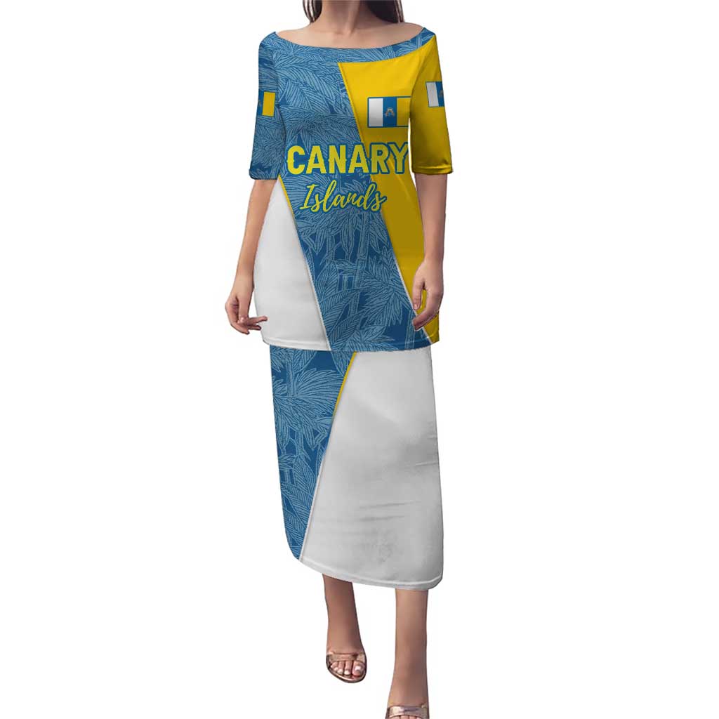 Canary Islands Flag Puletasi Autonomous Community of Spain - Wonder Print Shop