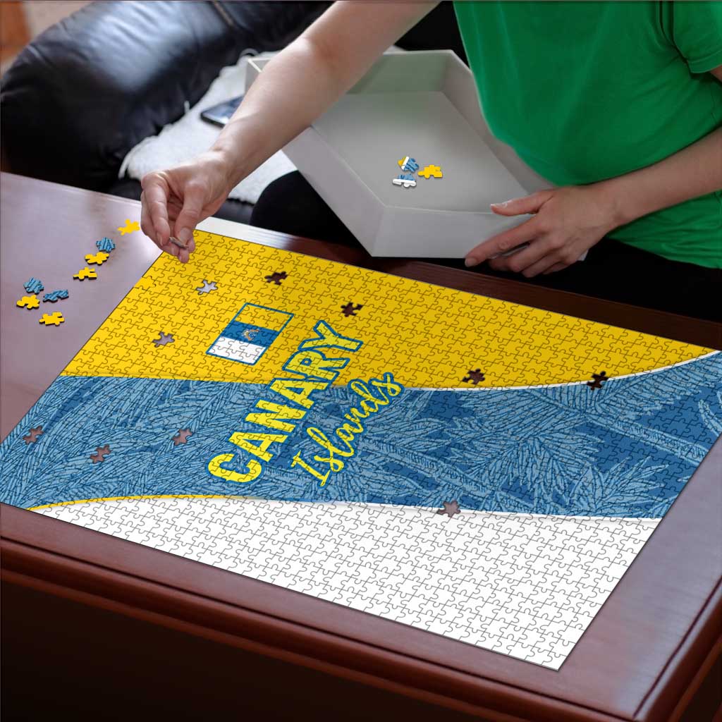 Canary Islands Flag Puzzle Autonomous Community of Spain - Wonder Print Shop