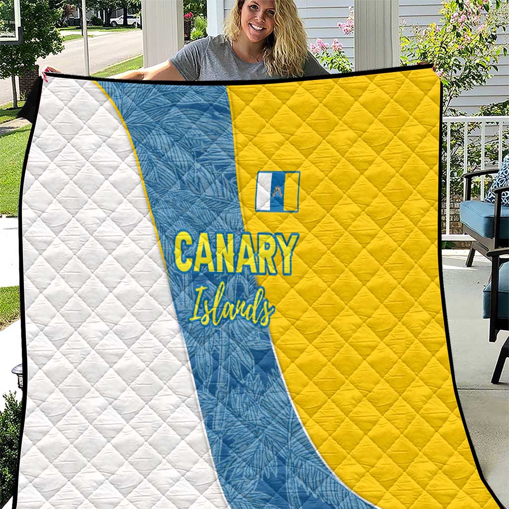 Canary Islands Flag Quilt Autonomous Community of Spain - Wonder Print Shop