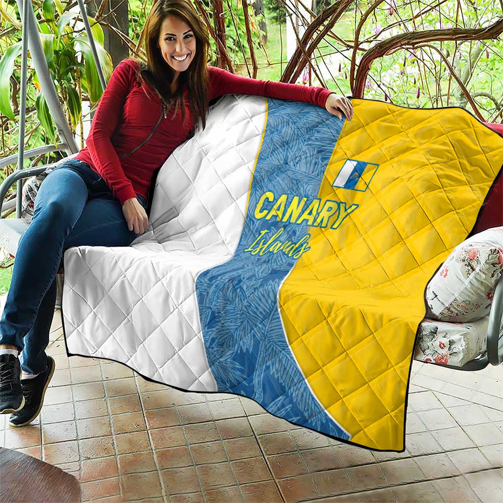 Canary Islands Flag Quilt Autonomous Community of Spain - Wonder Print Shop