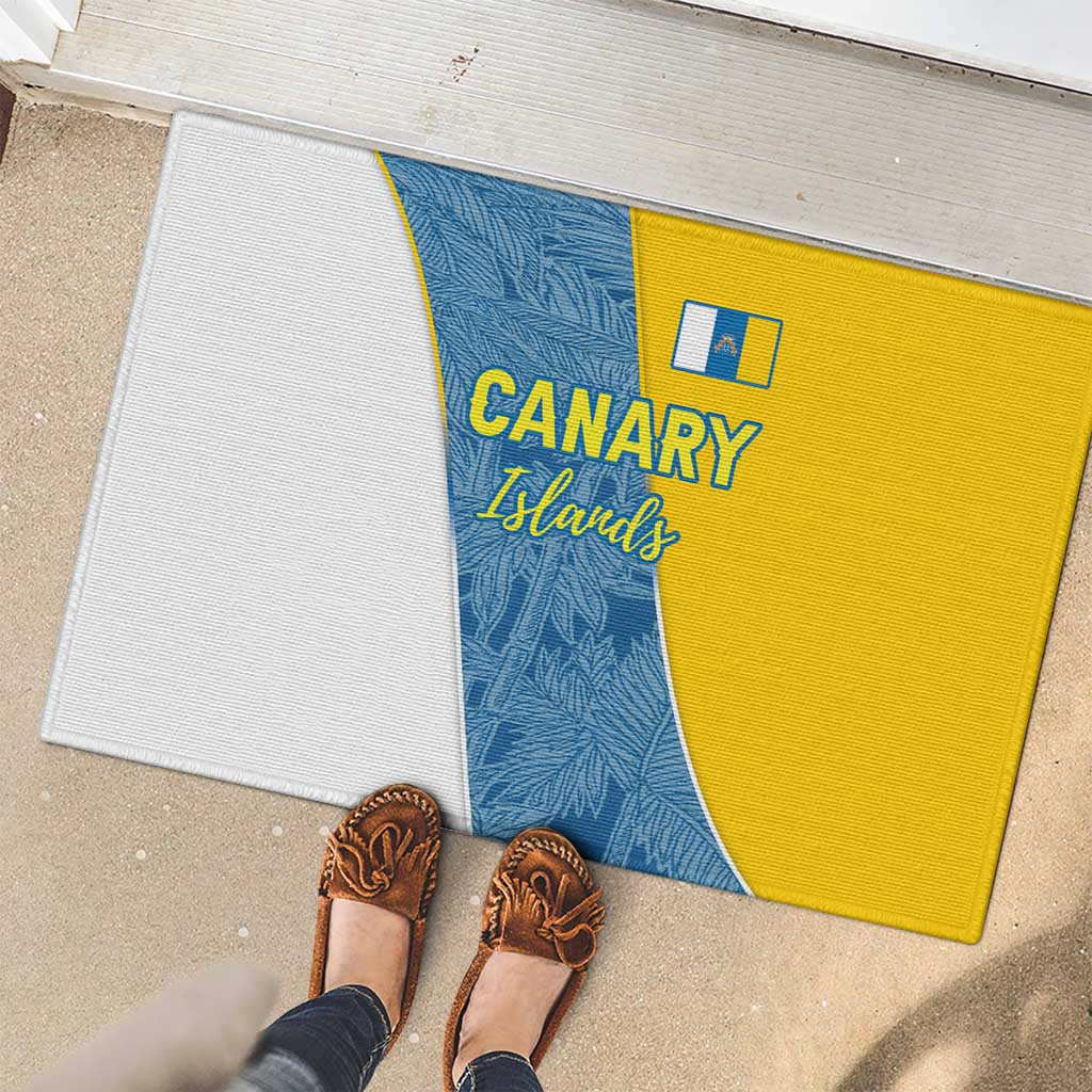 Canary Islands Flag Rubber Doormat Autonomous Community of Spain - Wonder Print Shop