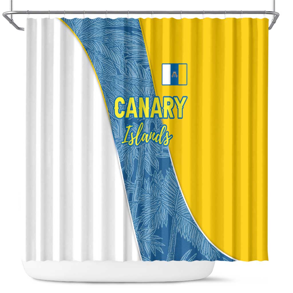 Canary Islands Flag Shower Curtain Autonomous Community of Spain - Wonder Print Shop