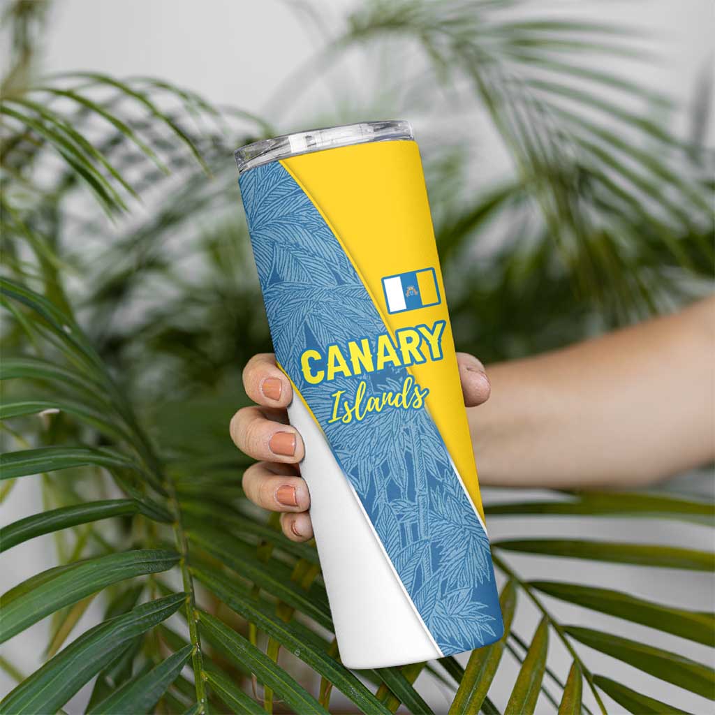 Canary Islands Flag Skinny Tumbler Autonomous Community of Spain - Wonder Print Shop