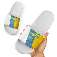 Canary Islands Flag Slide Sandals Autonomous Community of Spain - Wonder Print Shop
