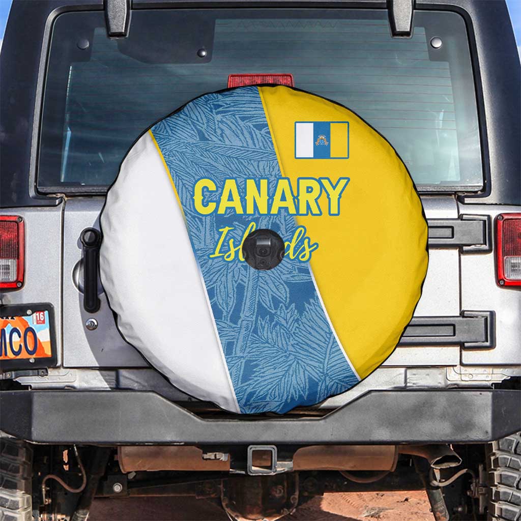 Canary Islands Flag Spare Tire Cover Autonomous Community of Spain - Wonder Print Shop