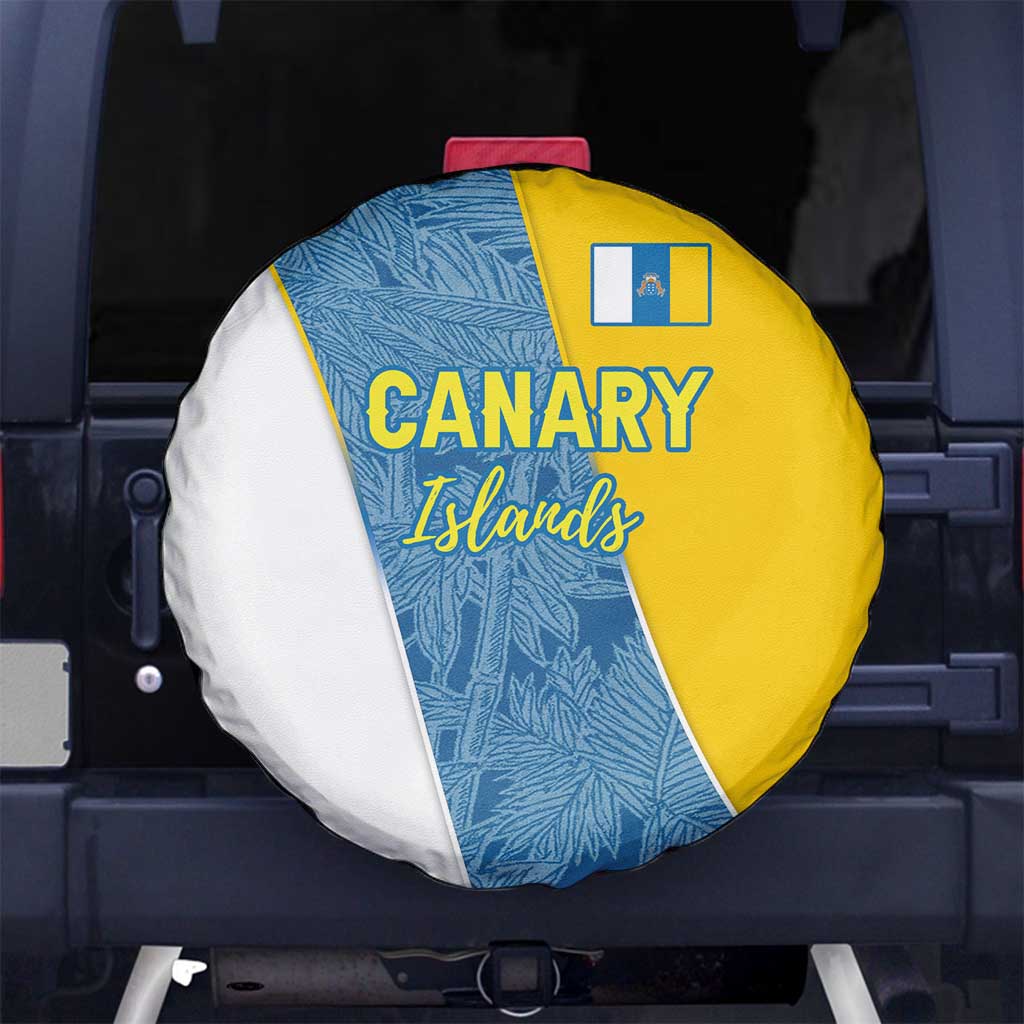Canary Islands Flag Spare Tire Cover Autonomous Community of Spain - Wonder Print Shop