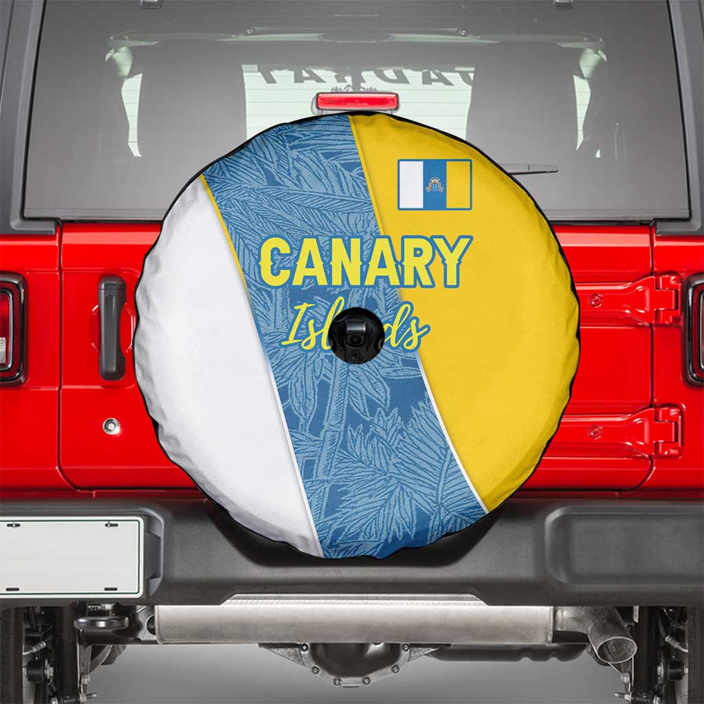 Canary Islands Flag Spare Tire Cover Autonomous Community of Spain - Wonder Print Shop