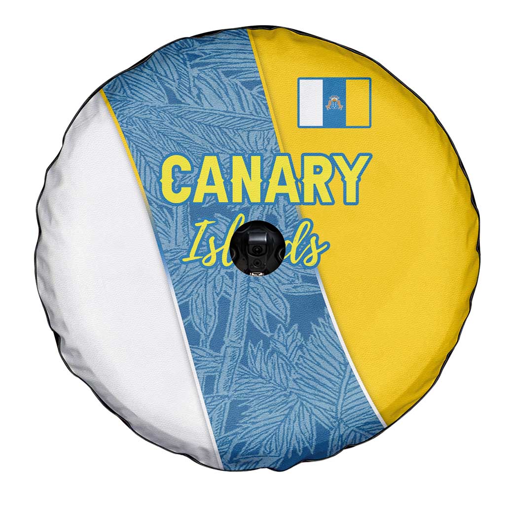 Canary Islands Flag Spare Tire Cover Autonomous Community of Spain - Wonder Print Shop
