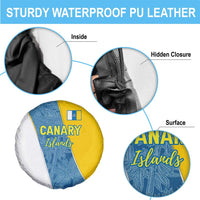 Canary Islands Flag Spare Tire Cover Autonomous Community of Spain - Wonder Print Shop