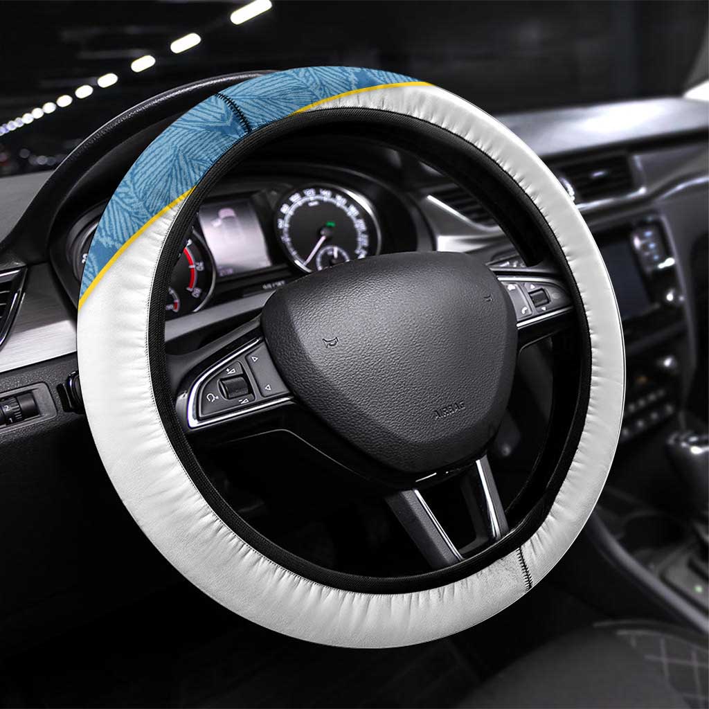 Canary Islands Flag Steering Wheel Cover Autonomous Community of Spain - Wonder Print Shop
