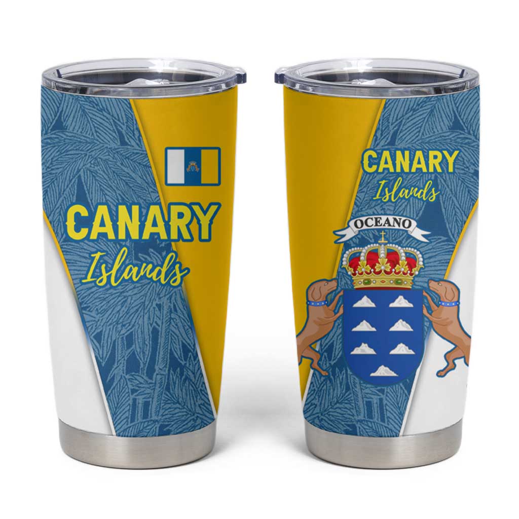 Canary Islands Flag Tumbler Cup Autonomous Community of Spain - Wonder Print Shop