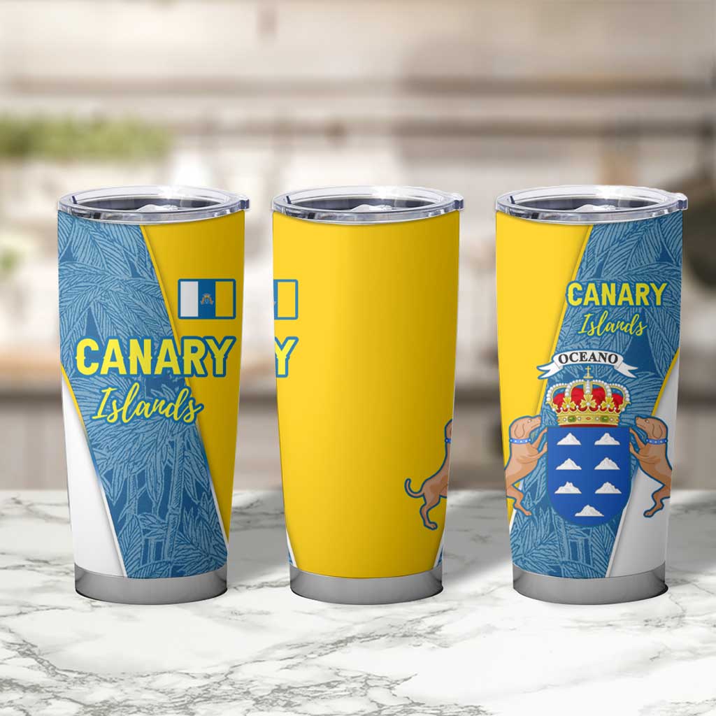 Canary Islands Flag Tumbler Cup Autonomous Community of Spain - Wonder Print Shop