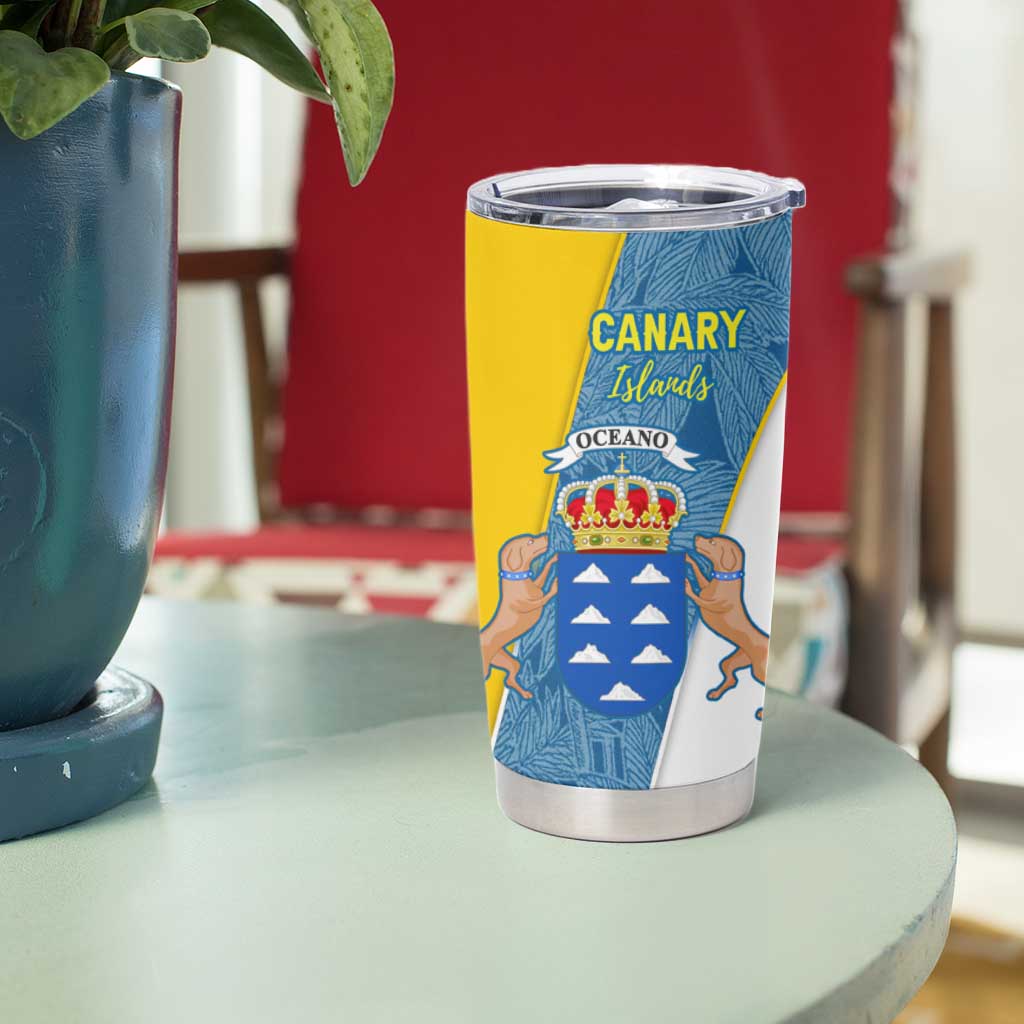 Canary Islands Flag Tumbler Cup Autonomous Community of Spain - Wonder Print Shop
