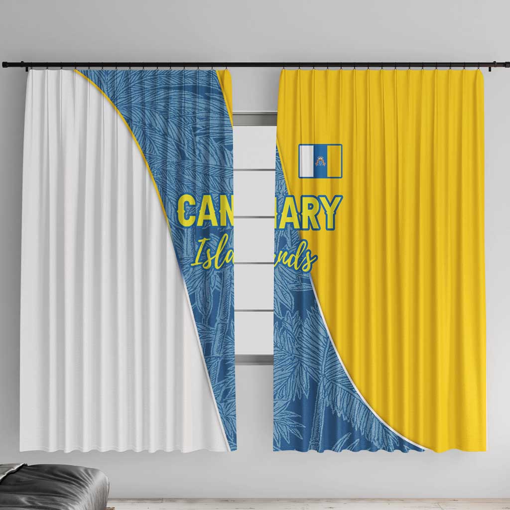 Canary Islands Flag Window Curtain Autonomous Community of Spain - Wonder Print Shop