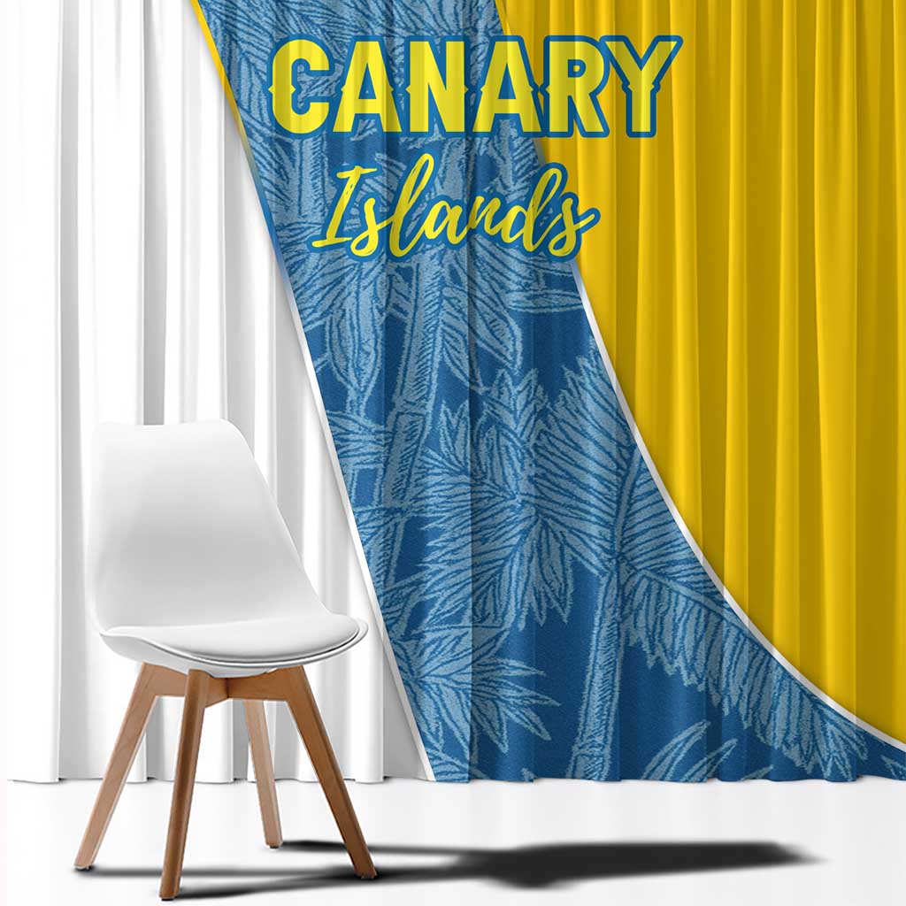Canary Islands Flag Window Curtain Autonomous Community of Spain - Wonder Print Shop