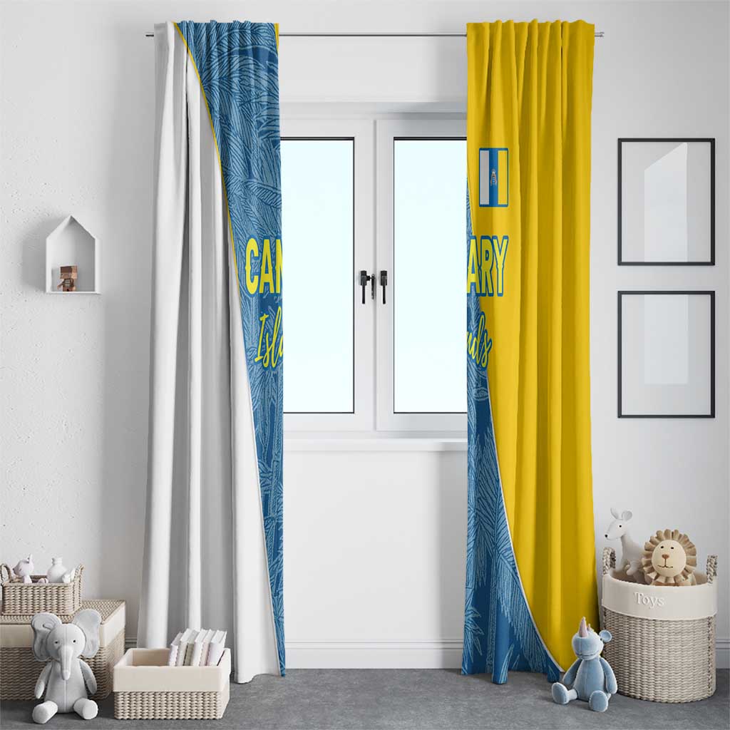 Canary Islands Flag Window Curtain Autonomous Community of Spain - Wonder Print Shop