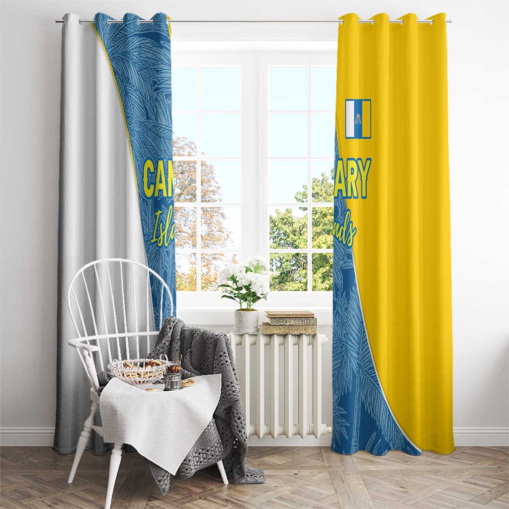 Canary Islands Flag Window Curtain Autonomous Community of Spain - Wonder Print Shop