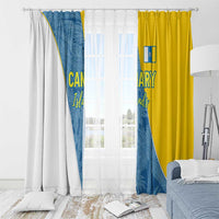 Canary Islands Flag Window Curtain Autonomous Community of Spain - Wonder Print Shop