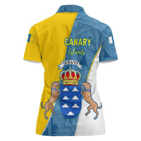 Canary Islands Flag Women Polo Shirt Autonomous Community of Spain - Wonder Print Shop