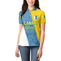 Canary Islands Flag Women Polo Shirt Autonomous Community of Spain - Wonder Print Shop