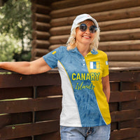 Canary Islands Flag Women Polo Shirt Autonomous Community of Spain - Wonder Print Shop