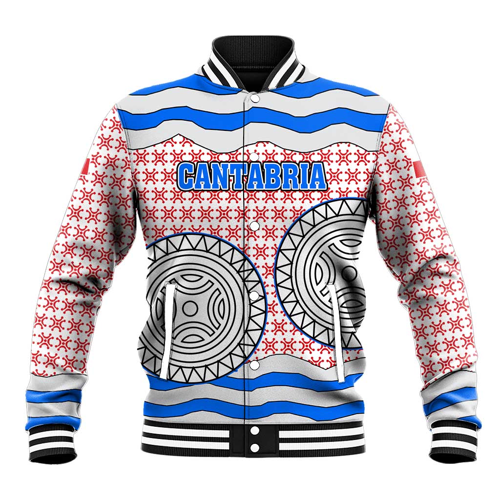 Cantabria Flag Baseball Jacket Autonomous Community of Spain - Wonder Print Shop