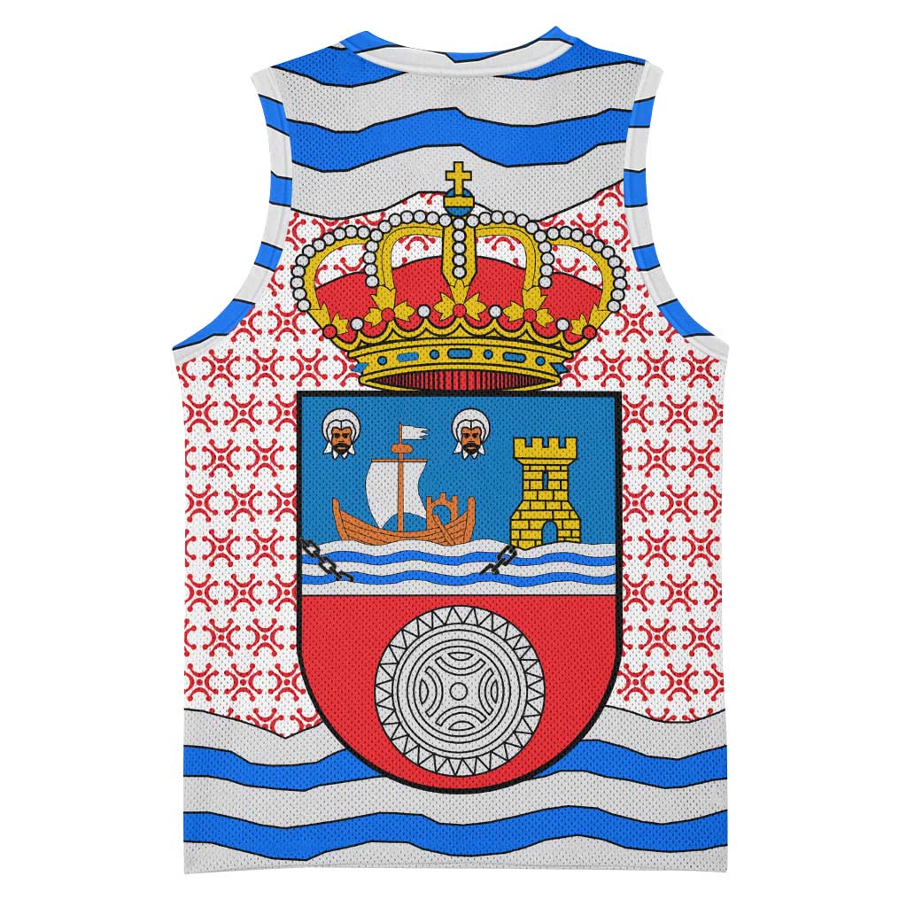 Cantabria Flag Basketball Jersey Autonomous Community of Spain - Wonder Print Shop