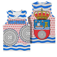 Cantabria Flag Basketball Jersey Autonomous Community of Spain - Wonder Print Shop