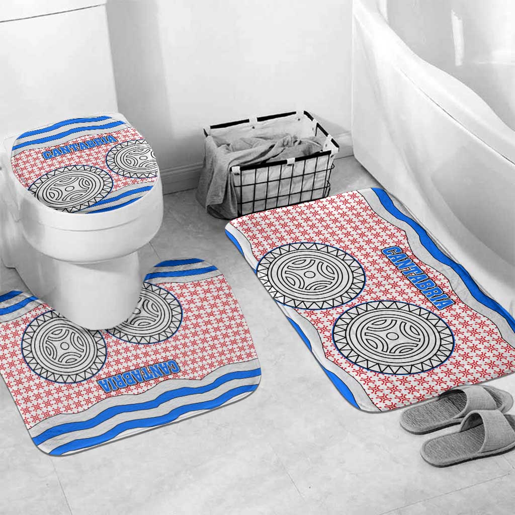 Cantabria Flag Bathroom Set Autonomous Community of Spain - Wonder Print Shop
