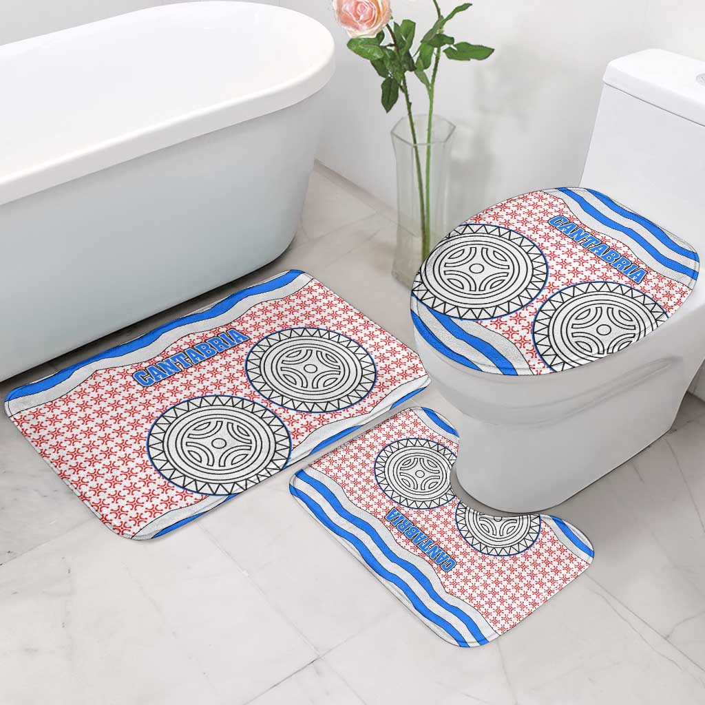 Cantabria Flag Bathroom Set Autonomous Community of Spain - Wonder Print Shop