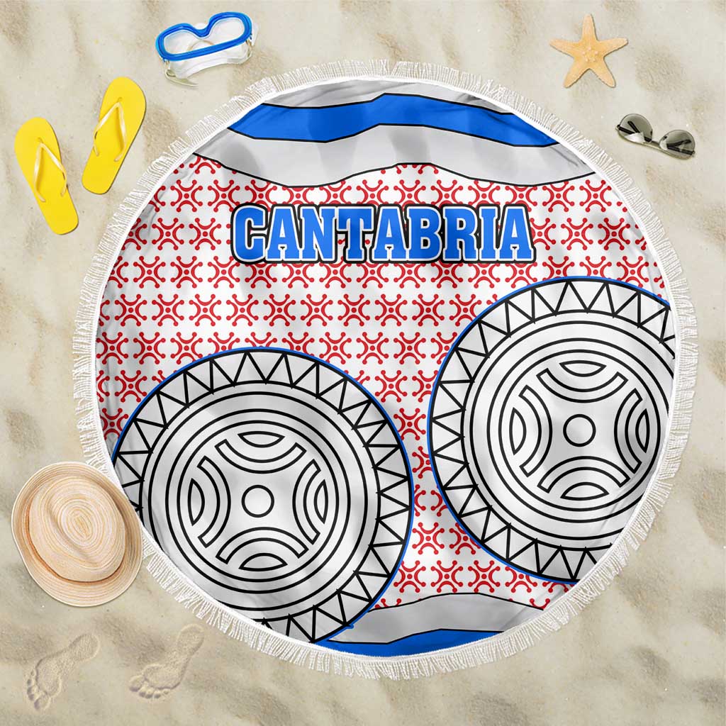 Cantabria Flag Beach Blanket Autonomous Community of Spain - Wonder Print Shop