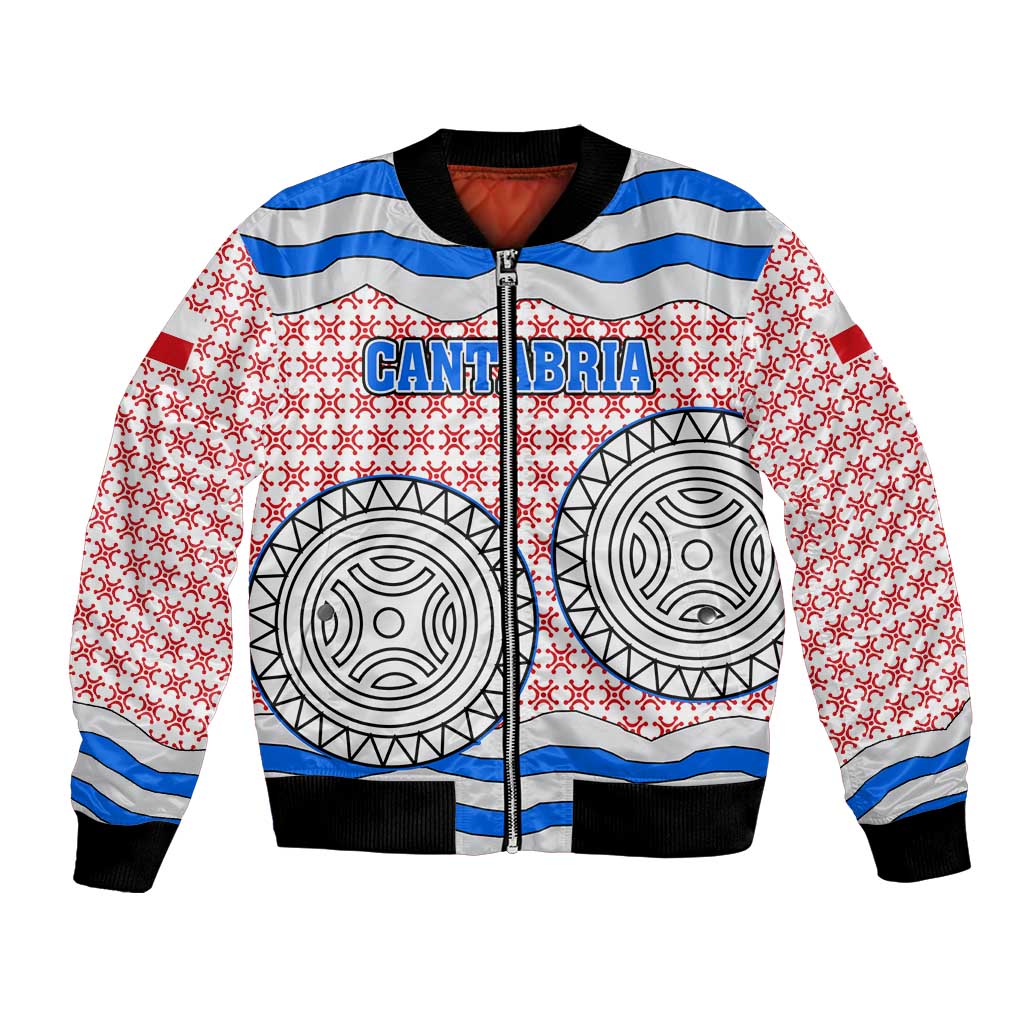 Cantabria Flag Bomber Jacket Autonomous Community of Spain - Wonder Print Shop