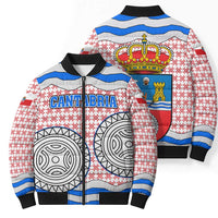 Cantabria Flag Bomber Puffer Jacket Autonomous Community of Spain - Wonder Print Shop