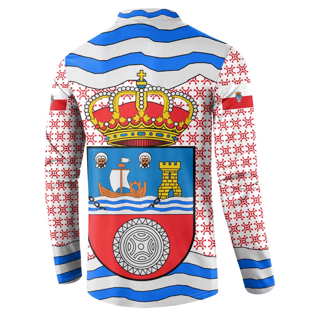 Cantabria Flag Button Sweatshirt Autonomous Community of Spain - Wonder Print Shop