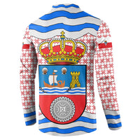 Cantabria Flag Button Sweatshirt Autonomous Community of Spain - Wonder Print Shop